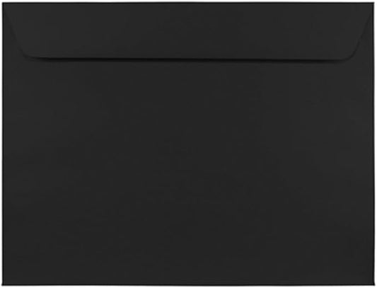 JAM PAPER 9 x 12 Booklet Premium Envelopes - Smooth Black - 25/Pack