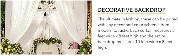 AK TRADING CO. 10 feet x 8 feet IFR Polyester Backdrop Drapes Curtains Panels with Rod Pockets - Wedding Ceremony Party Home Window Decorations - Charcoal