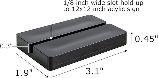 Acrylic Sign Stand | Wedding Sign Holdes, Acrylic Sign Stand with Card Slot, Used for Desktop/Menu Display, 20 Count (Black)