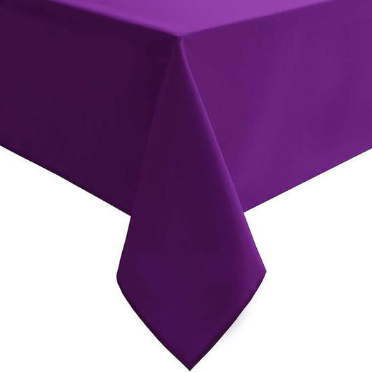 Hiasan Square Tablecloth - Waterproof Washable Polyester Table Cloth for Dining Room Birthday Party Camping, Royal Purple, 54 x 54 Inch