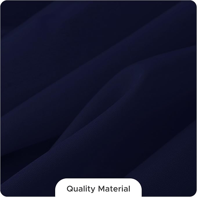Fitable 8 Pack Round Tablecloths: Stain Resistant Wrinkle Free Circle Table Clothes, Washable Reusable Polyester Table Covers for Wedding Party Birthday Banquet Reception(Navy, 84 Inch)