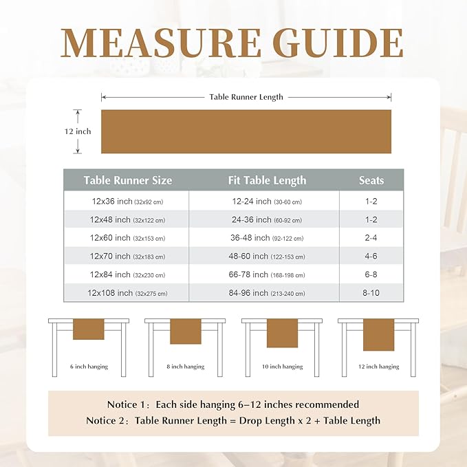2 Pack Orange Small Short Table Runner 12 x 36 Inch Solid Color Runners Coffee Table Dresser for Daily Party Home Decoration