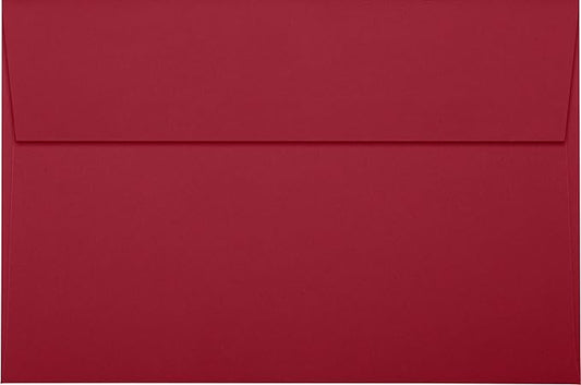 LUXPaper A9 Invitation Envelopes | Peel & Press | 5 3/4" x 8 3/4" | Garnet Red | 80lb. Text | 50 Qty