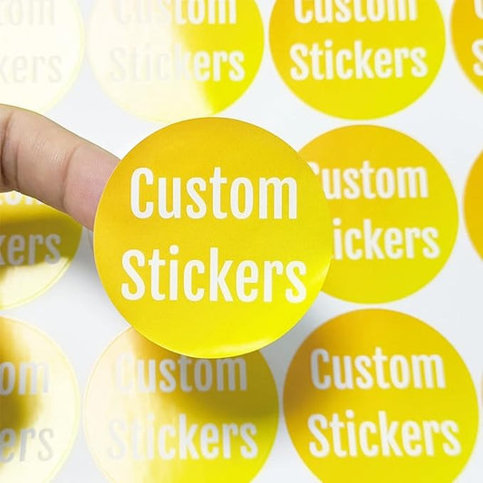 100-500 Custom Stickers Personalized Labels, Customized Stickers with Any Image Logo and Text. Custom Stickers for Business Logo Labels,etc. (Rectangle,1.5X1 Inch)