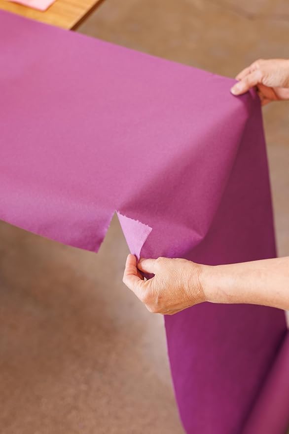 American Homestead Paper Table Runner Roll - 78 ft. Disposable Linen-Like Table Cover Roll - 20 Perforated Table Runners (16" x 48") for Parties, Weddings, and Events - Navy Blue