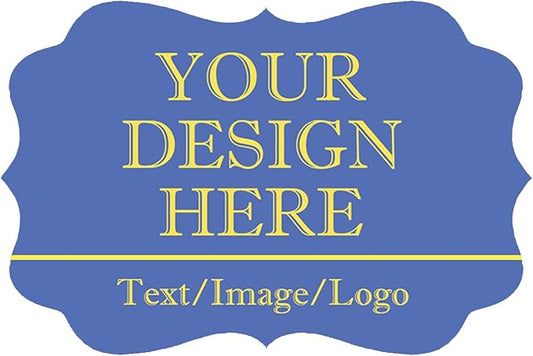 Custom Stickers 70-1000 Personalized Labels for Birthday Party Wedding, Customized Stickers for Business Logo(Fancy Frame)