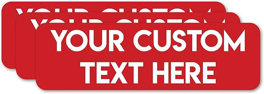 Design Your Own Custom Weatherproof Decal Text Sticker for Tumbler Cup, Laptop, RV, Cars, Trucks, Phones, Boats, Helmets, ATV, Bottles, and Vehicles (3 Pack) (3"x10" Rectangle)
