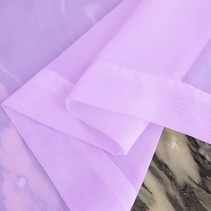 Window Purple Sheer Curtains 48 Inches Width 45 Inches Long 2 Panels Sheer Curtain Clear Curtains Basic Rod Pocket Panel for Home Living Room Bedroom Kids Room Yard Patio Parlor Sliding
