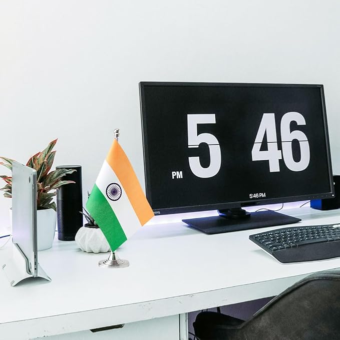 India Flag Indian Flags, Small Mini Indian Desk Flag, Used for Table Office Classroom Home Patriotic Events Decorations
