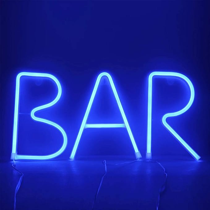 ENUOLI Blue Neon Letter Sign - Battery/USB Powered LED Alphabet Neon Art Lights for Wedding, Birthday, Christmas & Home Bar Decoration (Z)
