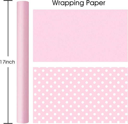 Garbendy Gift Wrapping Paper Roll-Solid Color Pearly-Lustre Paper,Perfect for Wedding, Valentine's Day,Birthday, Christmas,Baby Shower, Party - 17 Inch X 33 Feet