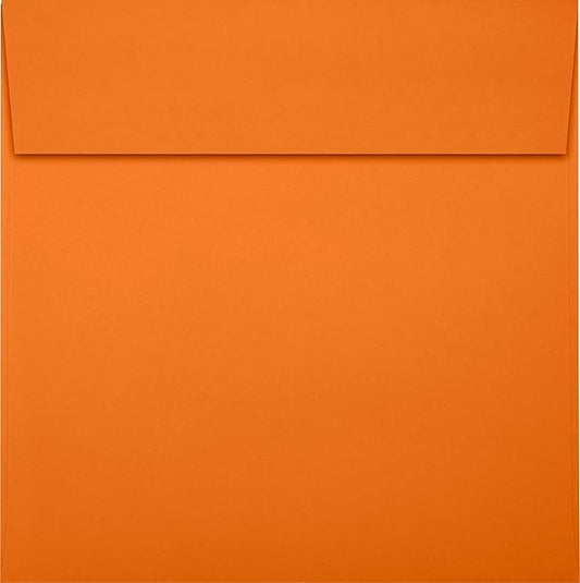 LUXPaper Square Invitation Envelopes | Peel & Press | 6 1/2" x 6 1/2" | Mandarin Orange | 80lb. Text | 50 Qty