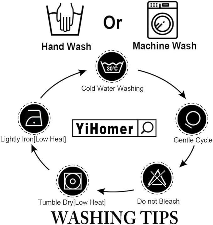 YiHomer Pastoral Round Tablecloth - 60 Inch Dia. - Beige Linen Table Cloth - Washable Table Cover with Dust-Proof Wrinkle Resistant for Restaurant, Picnic, Bistro, Indoor and Outdoor Dining, Gardenia