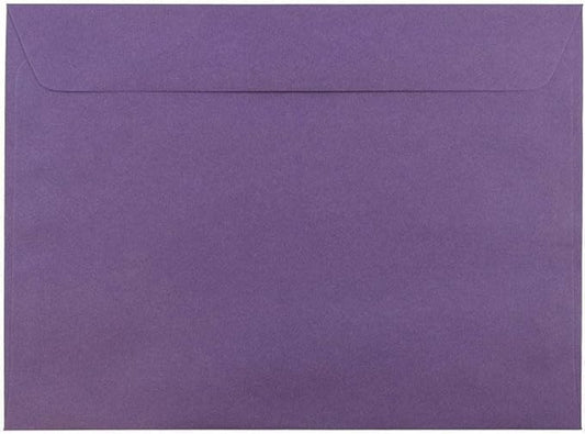 JAM PAPER 9 x 12 Booklet Premium Envelopes - Dark Purple - Bulk 250/Box