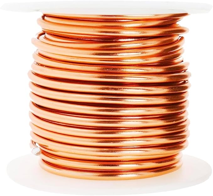 Mandala Crafts 8 Gauge Anodized Aluminum Craft Wire for Jewelry Making - 128 FT Colored Flexible Neutral Wire - Bendable for Bonsai Armature Crafting Sculpting