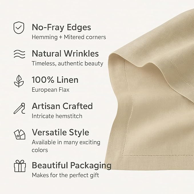 Light Blue Table Runner 36 inches – 100% Pure Linen Hemstitch Coffee Table Runner 14 x 36 Inch Ideal for Dresser and Coffee Tables – Elara, Spring, Summer, Wedding Decorations, Gift