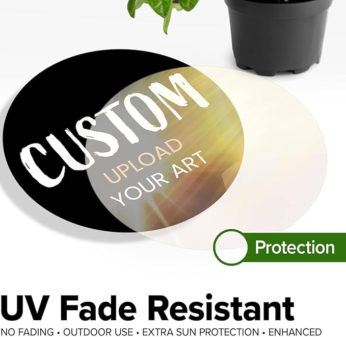 Custom Stickers for Weddings, Birthdays & Businesses - Personalized Labels with Your Logo - Waterproof, Fade and Heat Resistant - Pack of 100-1000 (Custom Text, 4 Inch)