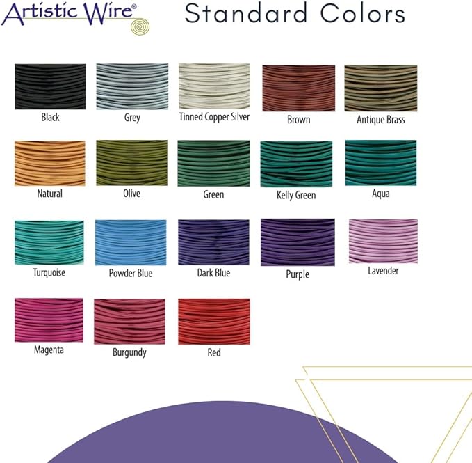 Artistic Wire, 28 Gauge Tarnish Resistant Colored Copper Craft Wire, Black, 40 yd