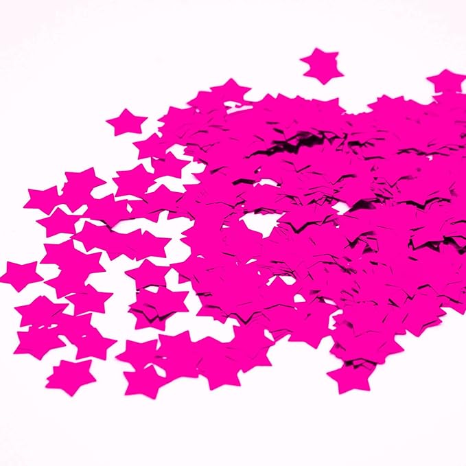 Pink Star Confetti,Foil Glitter Table Confetti,Sparkling for Party Decorations(1.76 OZ)