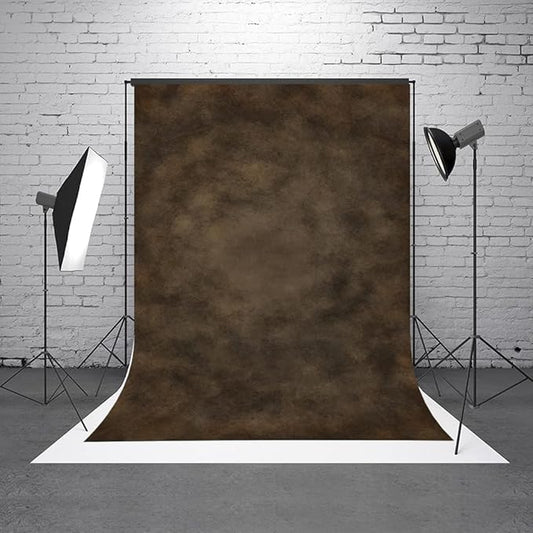 3x5ft Dark Brown Mottled Texture Photography Backdrop for Portrait Photo Studio Prop Abstract Background for Photographyer