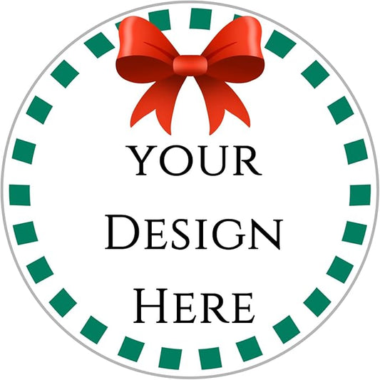 100-1000pcs Custom Stickers Merry Christmas Stickers Personalized Labels Adhesive Xmas Decorative Envelope Seals Stickers for Cards Gift Boxes(Round-9)