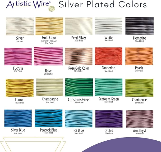 Artistic Wire, 22 Gauge Silver Plated Tarnish Resistant Colored Copper Craft Wire, Rose, 10 yd