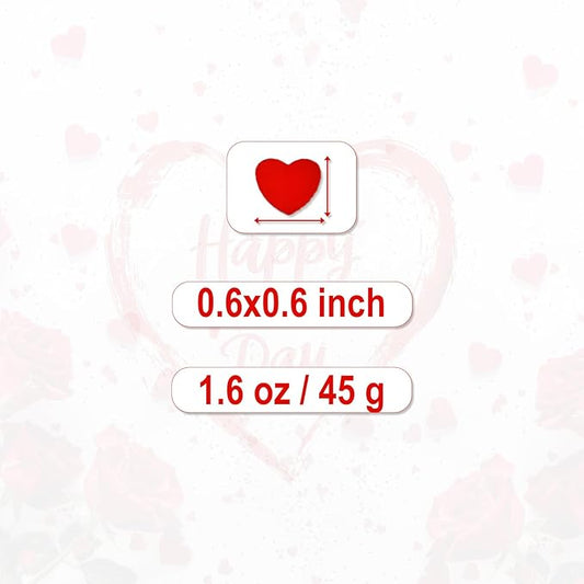 Red Heart Confetti – Shiny Foil Heart Table Scatter for Romantic Party Decorations, Wedding, Valentine's Day, Anniversary, Proposal & Love Celebrations Party Supplies 1200PCS