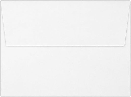 LUXPaper A7 Invitation Envelopes | Peel & Press | 5 1/4" x 7 1/4" | Brilliant White | 80lb. Text | 100% Cotton | 250 Qty