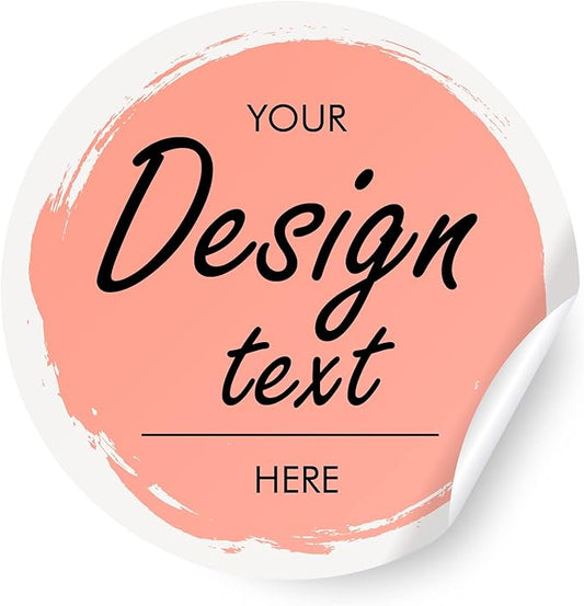 Personalized Labels - Customized Stickers with Any Design Image Logo Text, Business Logo, 100 Labels (Circle, 1.5"x1.5")