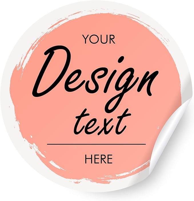 Custom Stickers Personalized Labels - Customized Stickers with Any Design Image Logo Text,Custom Thank You Label Stickers,Custom Stickers for Business Logo,100 Labels (Circle,4.5"x4.5")