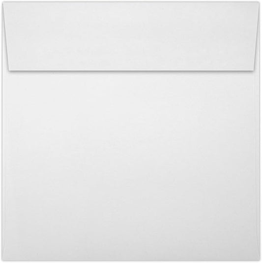 LUXPaper Square Invitation Envelopes | Peel & Press | 5 1/4" x 5 1/4" | Bright White | 70lb. Text | 50 Qty