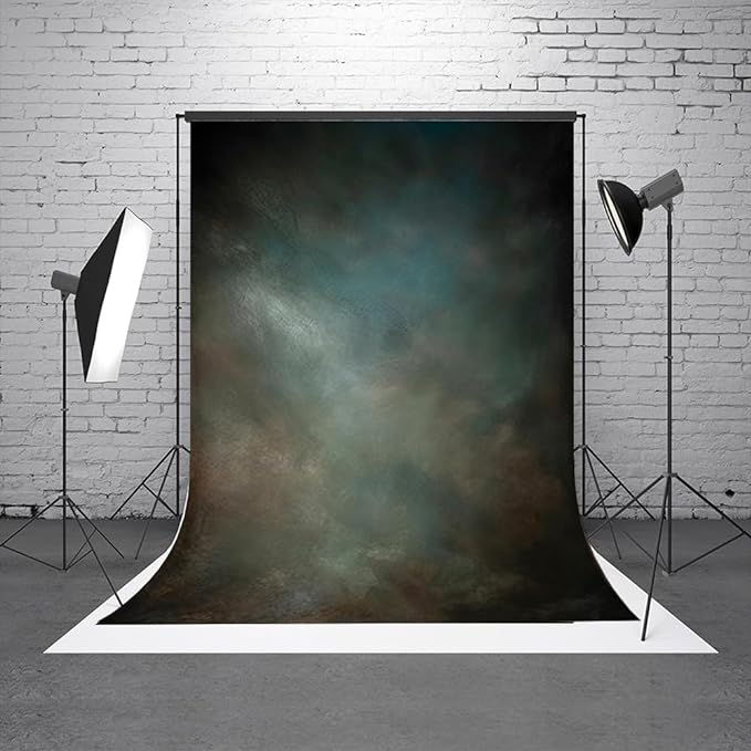 5x7ft Aqua Backdrops Portrait Backdrops for Photography Mottled Photo Background