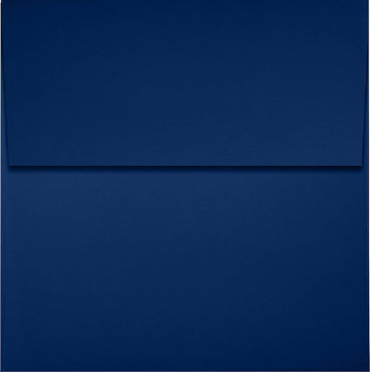 LUXPaper Square Invitation Envelopes | Peel & Press | 4" x 4" | Navy Blue | 80lb. Text | 50 Qty