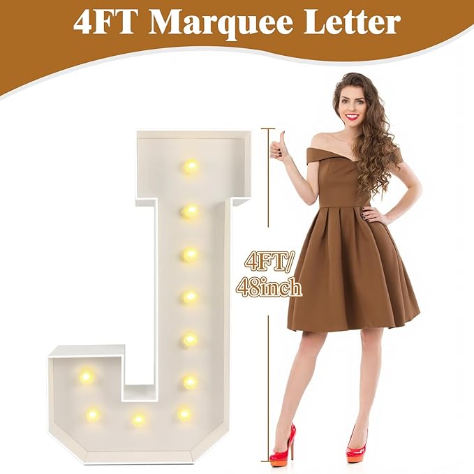 Marquee Light Up Numbers: 4FT Large Decorative Letters Signs for Party Decorations Baby Shower Birthday Wedding Engagement Anniversary, 4 Feet Tall Pre-Cut DIY Foamboard Number 2 - Easy to Assemble