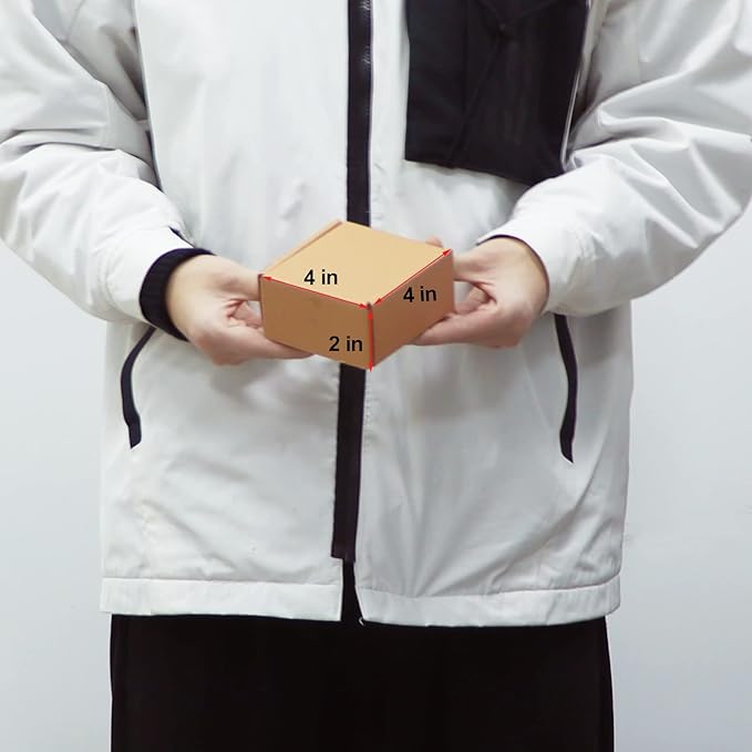 MEBRUDY 4x4x2 Inches Shipping Boxes Pack of 50, Small Corrugated Cardboard Box for Mailing Packing Literature Mailer