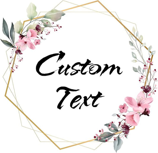 Custom Stickers for Weddings, Birthdays & Businesses - Personalized Labels with Your Logo - Waterproof, Fade and Heat Resistant - Pack of 100-1000 (Wreath K, 4 Inch)