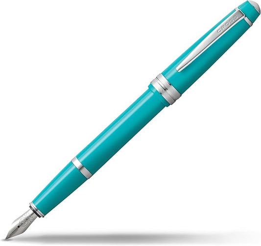 Cross Bailey Light Refillable Fountain Presented in a Everyday Gift Box - Medium Point, Black Ink, Polished Teal