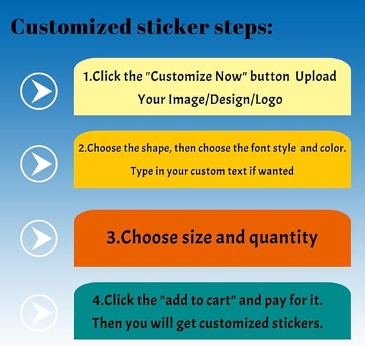 Custom Stickers 70-1000 Personalized Labels for Birthday Party Wedding, Customized Stickers for Business Logo(2-Rectangle)