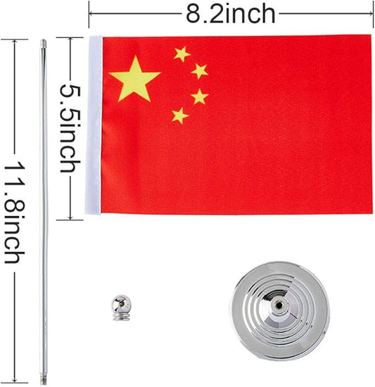 China Flag Chinese Flags, Small Mini Chinese Desk Flag, Used for Table Office Classroom Home Patriotic Events Decorations
