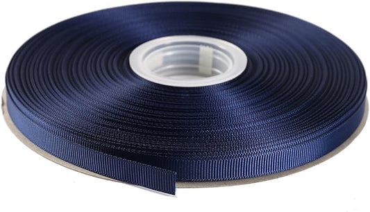 ITIsparkle 3/8" Inch Grosgrain Ribbon 50 Yards-Roll Set for Gift Wrapping Scrap Books Party Favor Hair Braids Baby Shower Decoration Cake Decoration Floral Arrangement Craft Supplies, Navy Ribbon