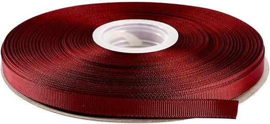 ITIsparkle 3/8" Inch Grosgrain Ribbon 50 Yards-Roll Set for Gift Wrapping Scrap Books Party Favor Hair Braids Baby Shower Decoration Cake Decoration Floral Arrangement Craft Supplies, Burgundy 277#