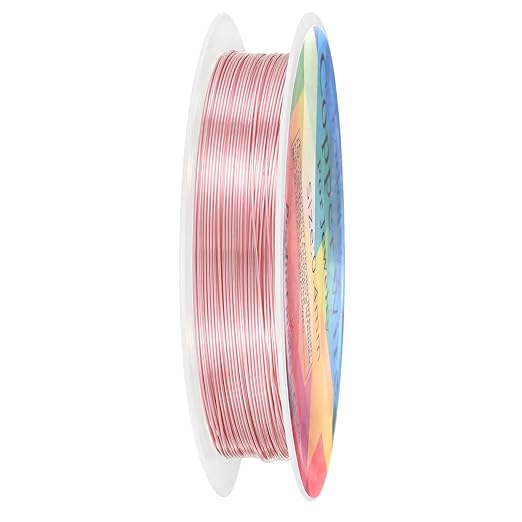 0.4 mm/26 Gauge Copper Wire for Jewelry Making, 30.2FT Copper Beading Craft Wire for Jewelry/Weaving/DIY Crafting/Planting, Color-Retaining [9.2M, Rose Gold]