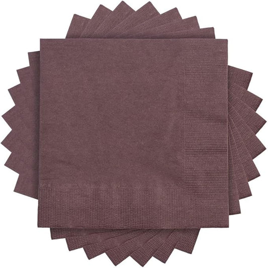 JAM PAPER Small Beverage Napkins - 5 x 5 - Burgundy - 50/Pack