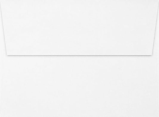 LUXPaper A7 Invitation Envelopes | Peel & Press | 5 1/4" x 7 1/4" | White | 80lb. Text | 100% Recycled | 50 Qty