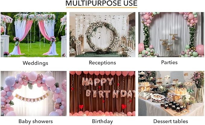 AK TRADING CO. 10 feet x 10 feet Rust IFR Polyester Backdrop Drapes Curtains Panels with Rod Pockets - Wedding Ceremony Party Home Window Decorations