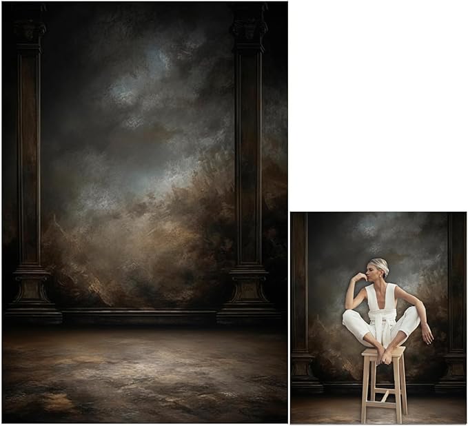 8x10ftDark Vintage Photography Backdrops Portrait Photo Backdrop Wedding Bridal Show Birthday Background for Studio Props