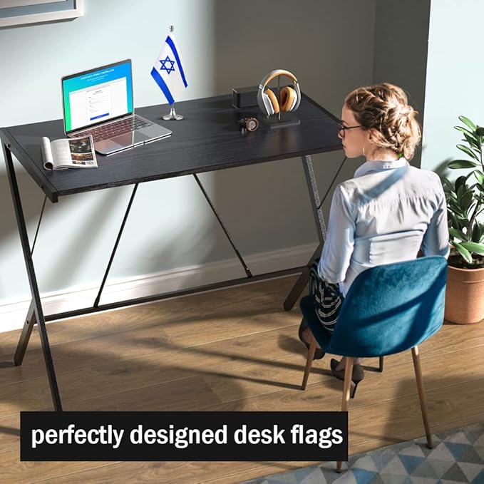 Israel Flag Israeli Flags, Small Mini Israeli Desk Flag, Used for Table Office Classroom Home Patriotic Events Decorations