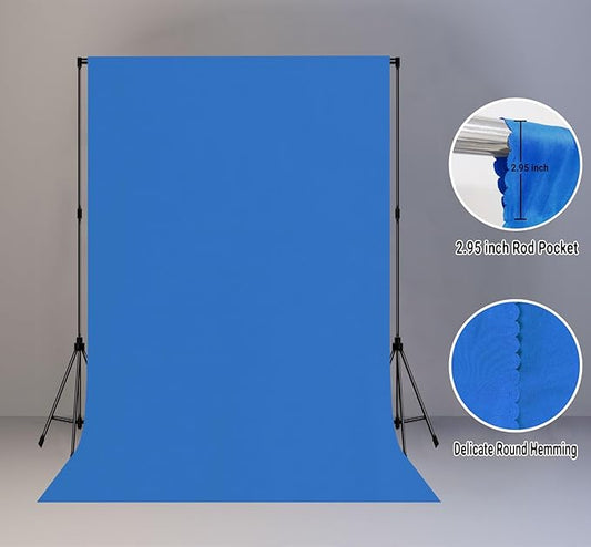 6x9FT Royal Blue Screen Backdrop for Photography, Solid Blue Photo Background for Boys Girls Portrait Photoshoots Booth Video Studio