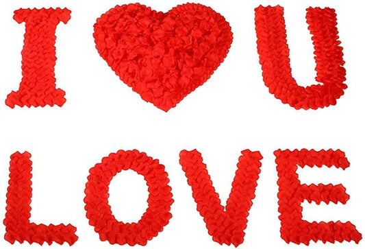 CODE FLORIST 2200 PCS Red Silk Rose Petals Wedding Flower Decoration