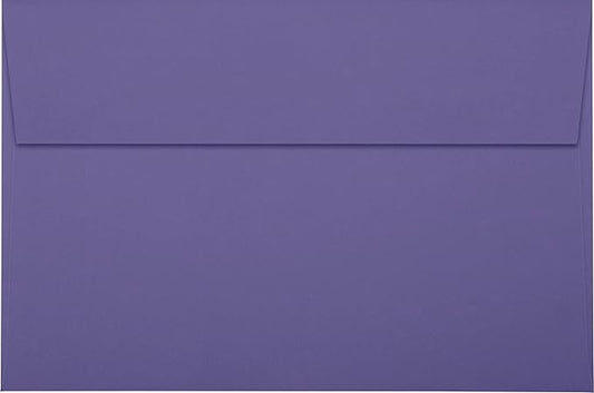LUXPaper A9 Invitation Envelopes | Peel & Press | 5 3/4" x 8 3/4" | Wisteria Purple | 80lb. Text | 50 Qty
